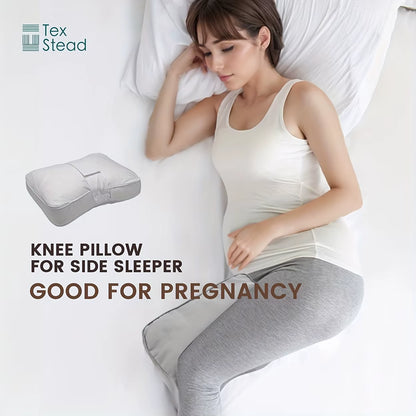 Knee Pillow for Side Sleepers - between Leg & under Knee Pillow for Back Sleepers