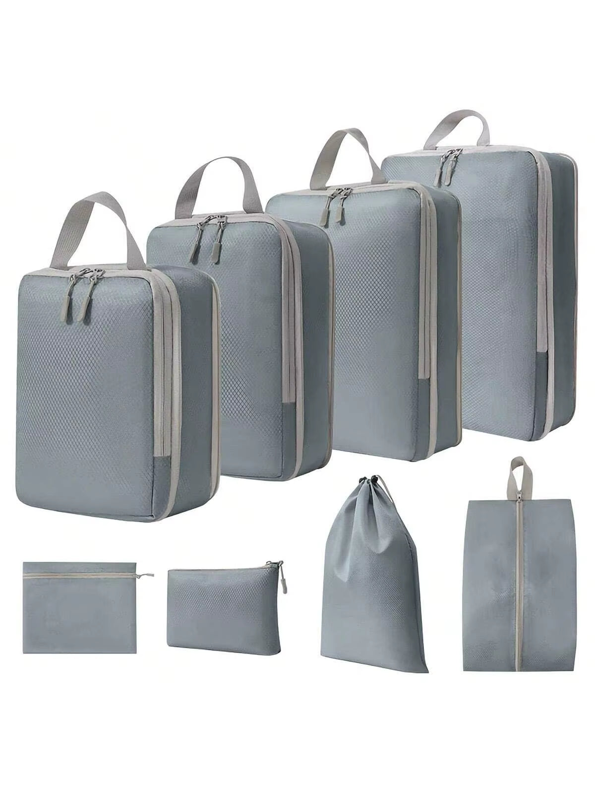 Set Compressible Packing Travel Storage Bag Cubes Waterproof Suitcase Nylon Portable with Handbag Luggage Organizer