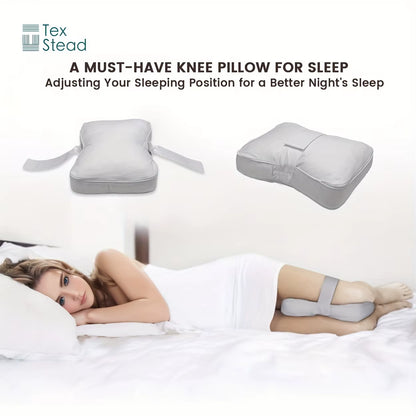 Knee Pillow for Side Sleepers - between Leg & under Knee Pillow for Back Sleepers